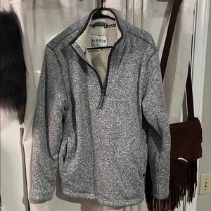 Orvis Heathered Gray Fleece Quarter-Zip